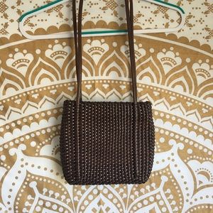 STRAW BASKET WEAVE BLOGGER BAG